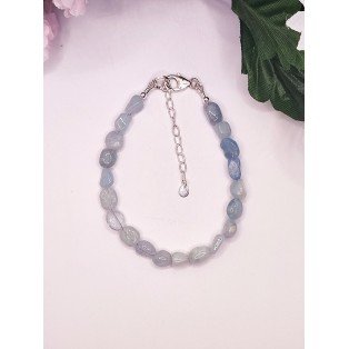 Natural Aquamarine Tumbled Nuggets Bracelet